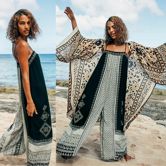 Free People Hazel Jumpsuit Mixed Print black - Picture 2 of 16